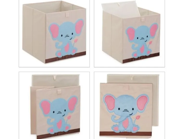 relaxdays Spielzeugbox Elefant