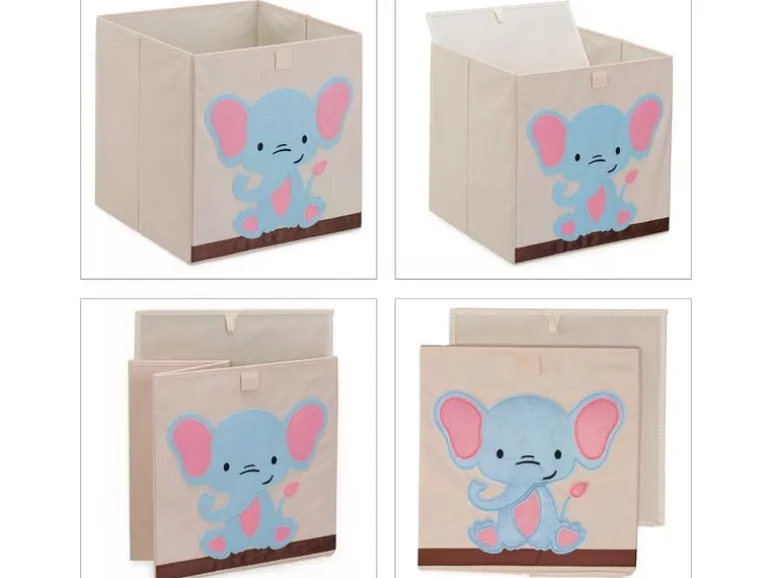 relaxdays Spielzeugbox Elefant
