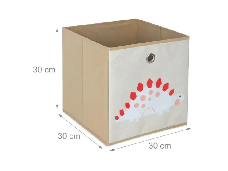 relaxdays Spielzeugbox Tiere 4 Stück
