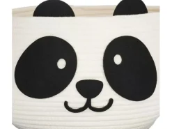relaxdays Spielzeugkorb Filz Panda