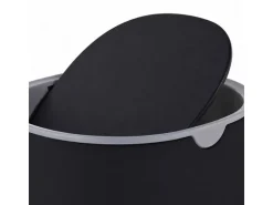 relaxdays Tischabfalleimer 1.5 l, Schwarz/Grau