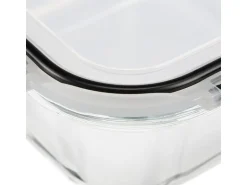 relaxdays Vorratsdose Set mit Deckel 12 Stück, Transparent