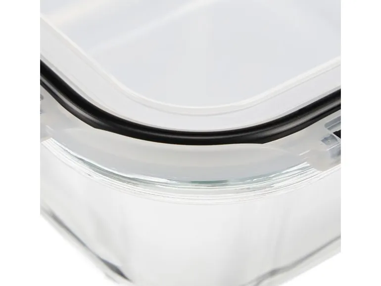 relaxdays Vorratsdose Set mit Deckel 12 Stück, Transparent