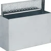 relaxdays Wandascher für aussen Schwarz/Silber