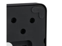 relaxdays WC-Garnitur Edelstahl Bambus Schwarz Hellbraun