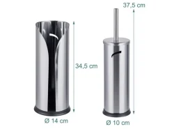 relaxdays WC-Set Silber