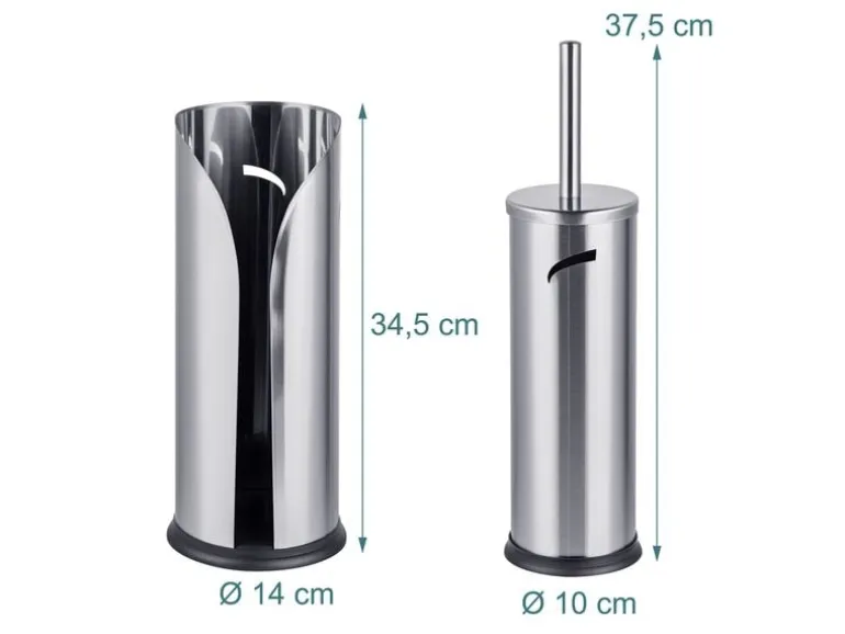 relaxdays WC-Set Silber