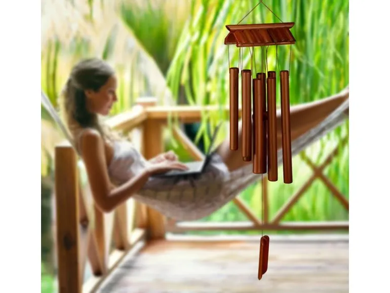relaxdays Windspiel Tempel 62 cm