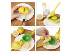 relaxdays Zitruspresse manuell 2 in 1 Gelb
