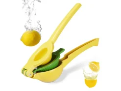 relaxdays Zitruspresse manuell 2 in 1 Gelb