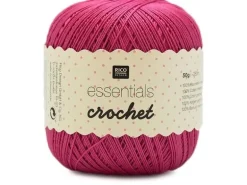 Rico Design Häkel- und Strickgarn Essentials Crochet 50 g, Pink