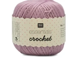 Rico Design Häkel- und Strickgarn Essentials Crochet 50 g, Rosa