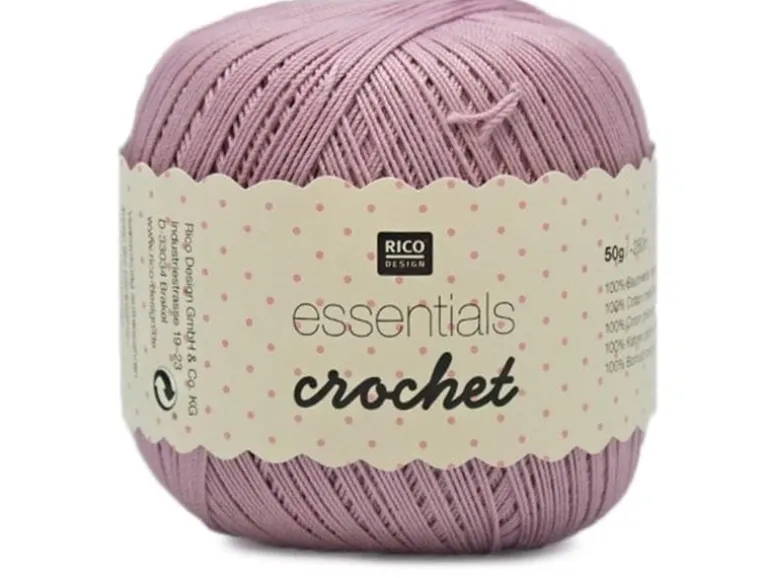 Rico Design Häkel- und Strickgarn Essentials Crochet 50 g, Rosa