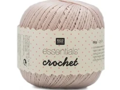 Rico Design Häkel- und Strickgarn Essentials Crochet 50 g, Hellrosa