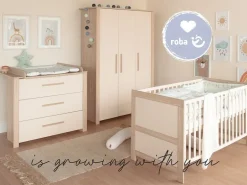 roba Babybett Kombi-Kinderbett Momo, Beige