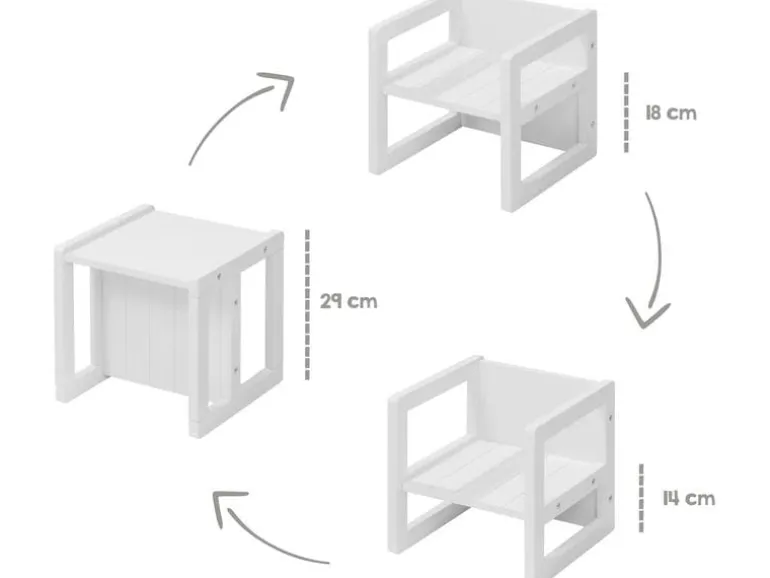 roba Kinderhocker Weiss