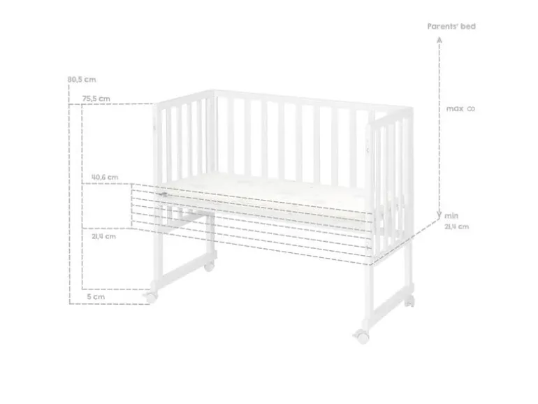roba Stubenbett inklusive Matratze Canvas-Barriere Mesh-Umrandung