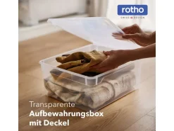 Rotho Aufbewahrungsbox Clearbox 18 l, 4 Stück