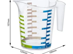 Rotho Messbecher Domino Dekor 10 dl, Transparent