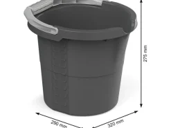 Rotho Putzeimer Daily 10 l, Anthrazit