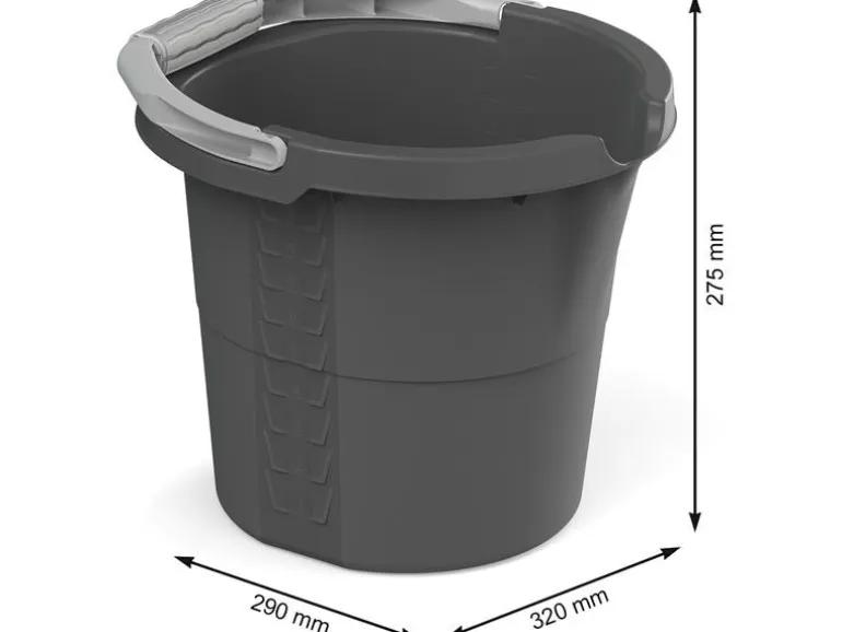 Rotho Putzeimer Daily 10 l, Anthrazit