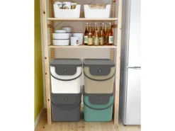 Rotho Recyclingbehälter Albula 40 l, Cappuccino