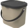 Rotho Recyclingbehälter Albula 6 l, Cappuccino
