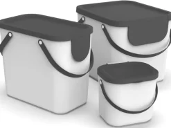 Rotho Recyclingbehälter Albula 6 l, Cappuccino
