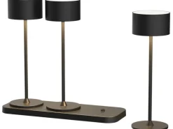 Schönenberger Akku-Tischleuchte Tavolo 3er Set, Schwarz