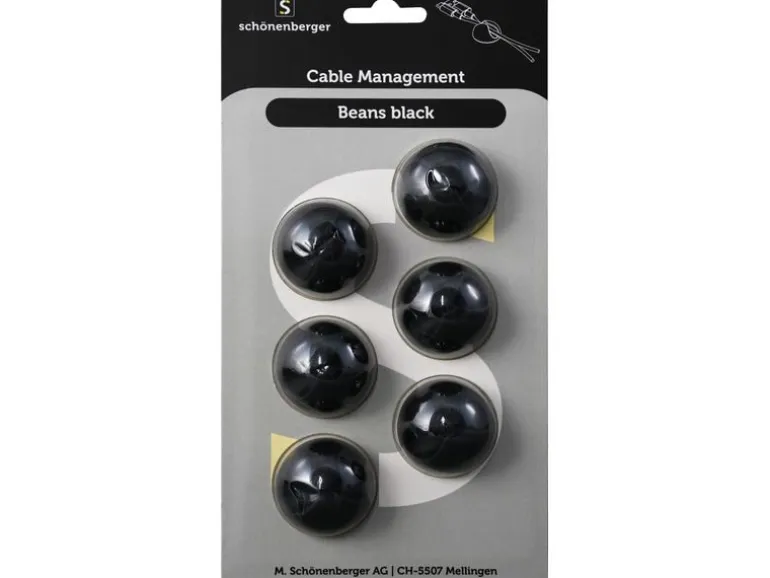 Schönenberger Beans Kabelhalterungen, Ø 29 mm, Schwarz