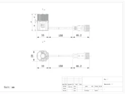 Schönenberger Verbindungsstück 24 V, 150W, IP67, 1-Weg-Leiter, 0.15 m