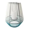 Schönenberger Windlicht Solar Wega, Weiss, Blau