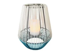 Schönenberger Windlicht Solar Wega, Weiss, Blau
