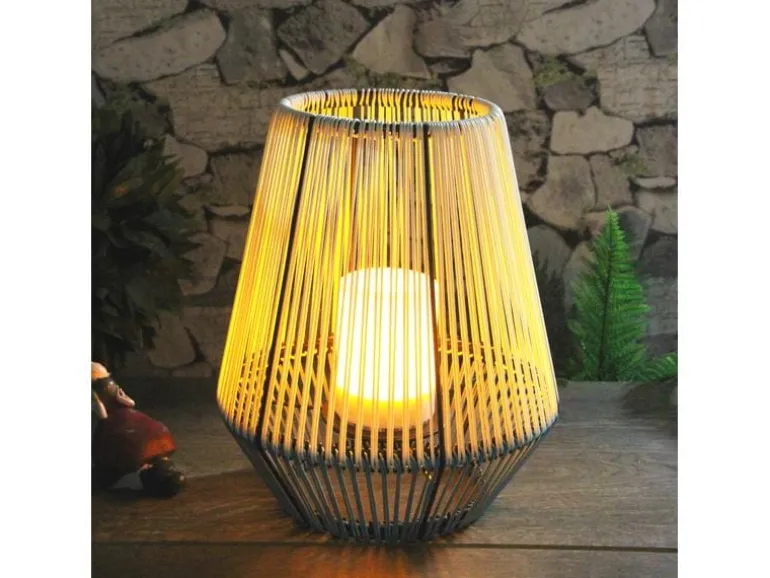 Schönenberger Windlicht Solar Wega, Weiss, Blau