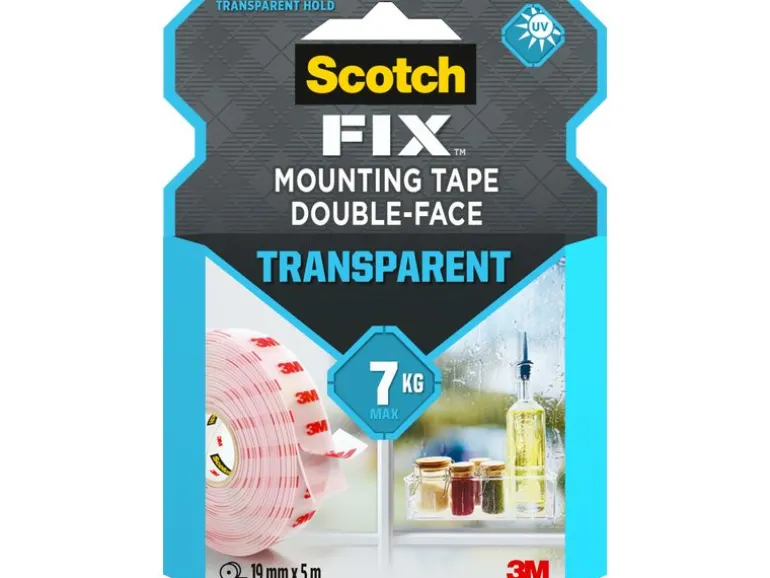 Scotch Doppelseitiges Klebeband Transparent 19 mm x 1.5 m