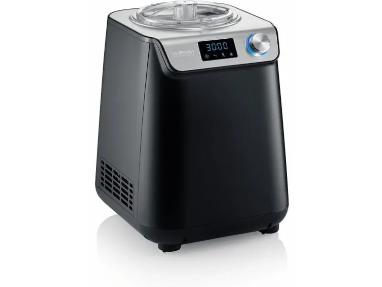 Severin Glacemaschine EZ 7407 1.2 l, Schwarz/Silber