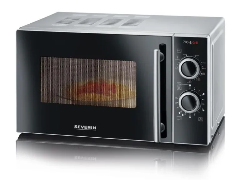 Severin Mikrowelle mit Grill MW 7875 Schwarz/Silber