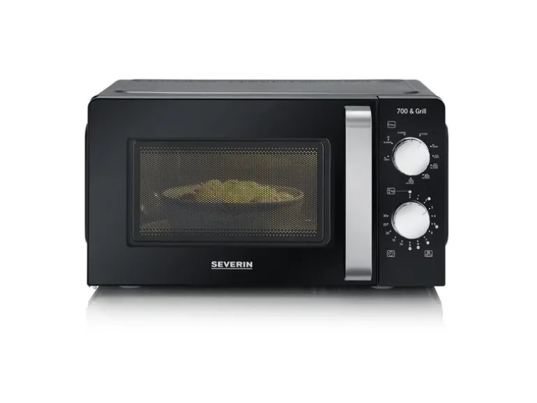 Severin Mikrowelle mit Grill MW 7781 Schwarz/Silber