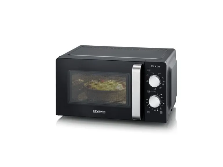 Severin Mikrowelle mit Grill MW 7781 Schwarz/Silber