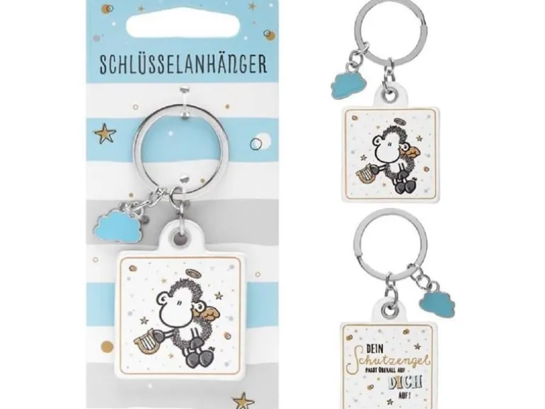 Sheepworld Schlüsselanhänger Schutzengel 8.5 x 4 cm, Kunstleder