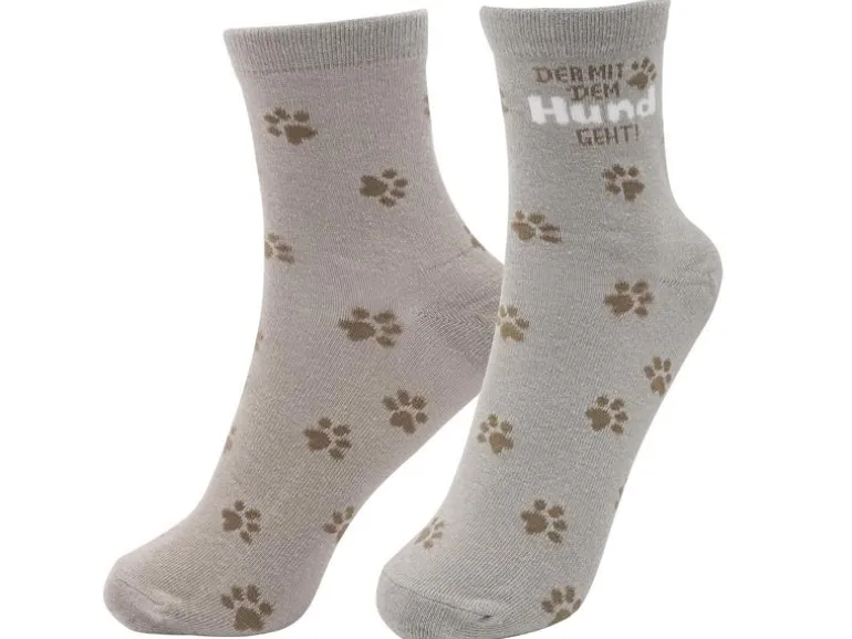 Sheepworld Socken Der mit dem Hund Grösse 41 - 46, waschbar (40 Grad)
