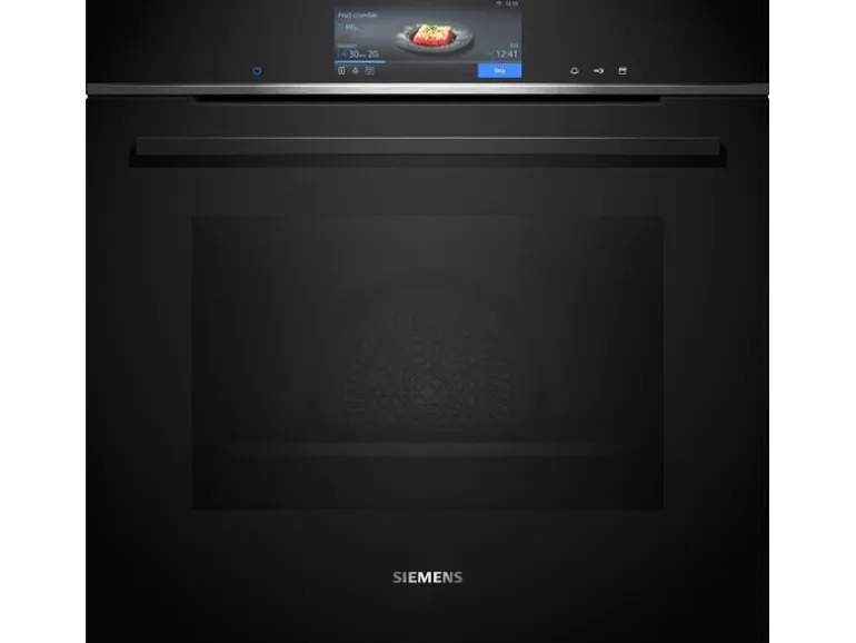 Siemens Einbaudampfbackofen iQ700 HS758G3B1C Schwarz A+