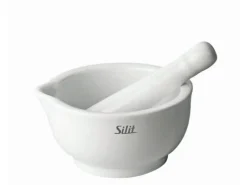 Silit Mörser mit Stössel 10 cm, Porzellan