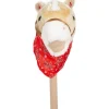 small foot Steckenpferd «Rocky» Rot/Beige/Nature