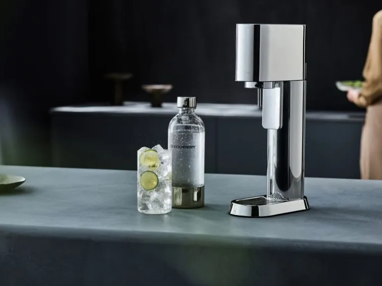 Sodastream Wassersprudler Enso mit Quickconnect und Flasche Silber