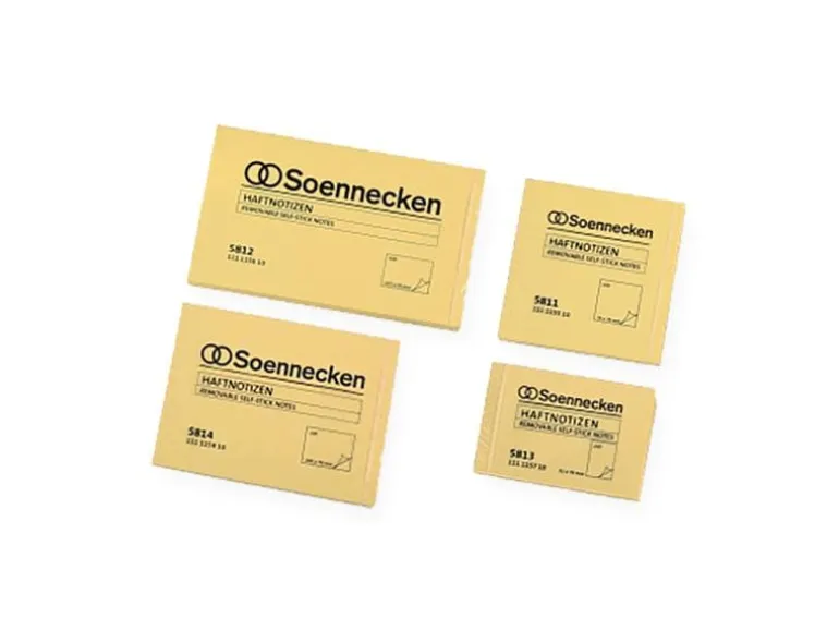Soennecken Notizzettel 7.5 x 7.5 cm, 12 Stück à 100 Blätter, Gelb
