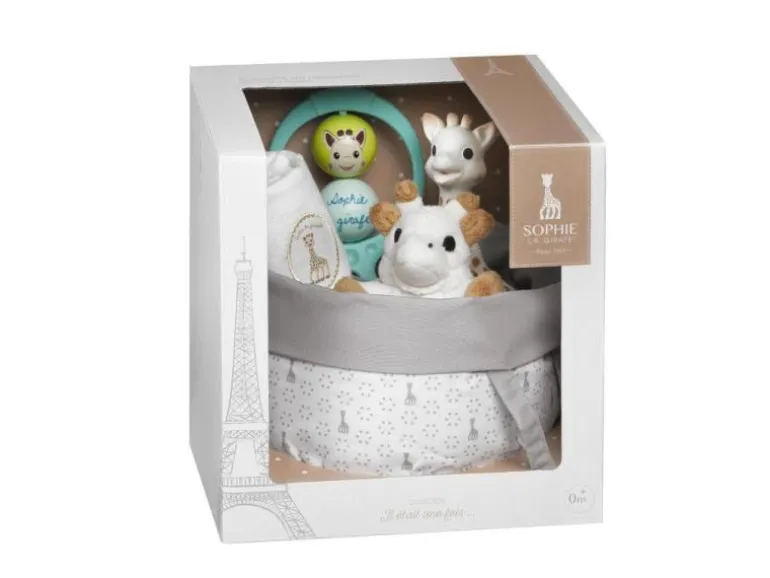 Sophie la girafe Geschenkset Geburtskorb