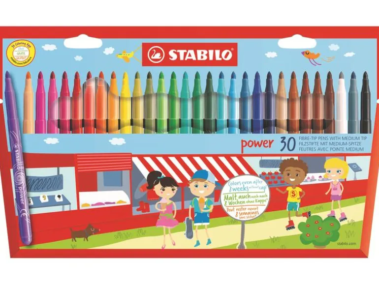 STABILO Fasermaler Power, 30 Stück