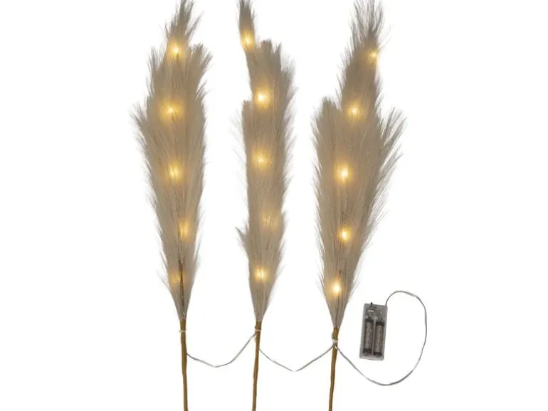 Star Trading Dekorativer Zweig Plumes Indoor, Weiss, 65 cm Höhe