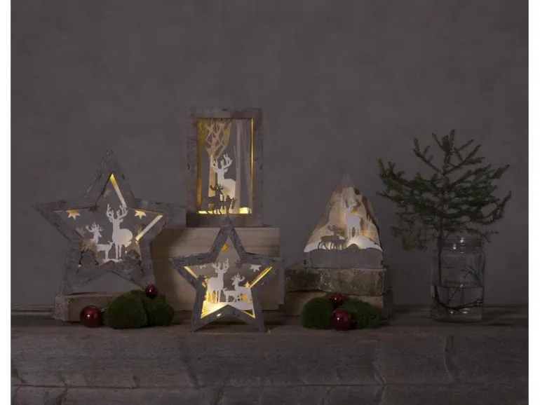 Star Trading Fauna Wald mit Hirschen 28 cm, Holz